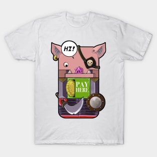 Pig piggy bank. Piggy bank T-Shirt